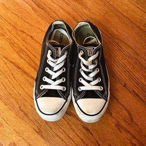 Converse black low tops